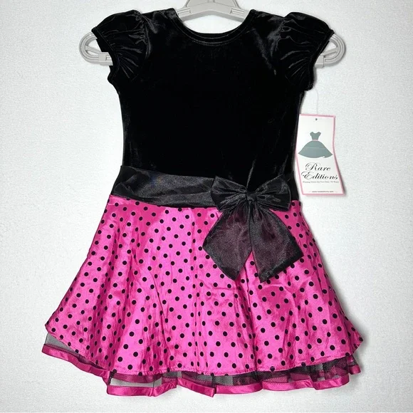 Rare Editions | Dresses | Rare Editions Toddler Dress 3t Black Bright Pink Polka Dots Short Sleeves New | Poshmark Rare Editions | Dresses | Rare Editions Toddler Dress 3t Black Bright Pink Polka Dots Short Sleeves New | Poshmark